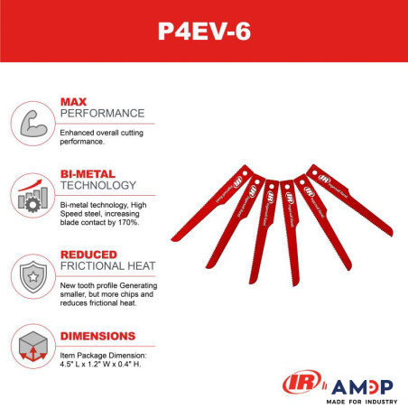 VARIABLE PNEUMATIC SAW BLADES, 6-PACK