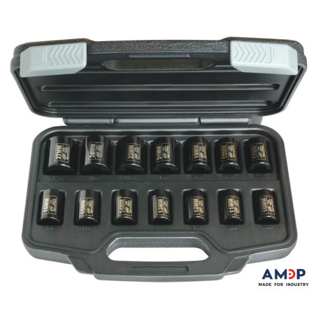 14 PIECE 1/2" DRIVE METRIC IMPACT SOCKET SET