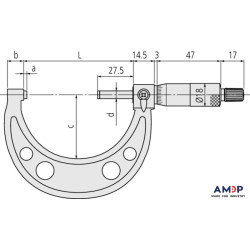 Mic Ext Mec 13-14" / 0.001" Cliquet