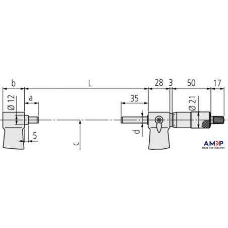 Mic Ext Mec 15-16" / 0.001" Cliquet