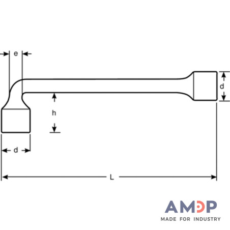 Cle A Pipe Debouchee 28M 20Mm