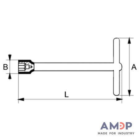 Cle A Douille En T Isolee 12Mm