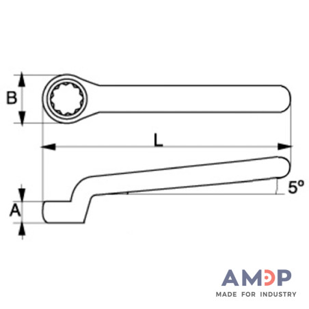 Cle Polyg Contrecoud Iso 12Mm