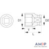 Douille 1/4 6700Sm 4 Mm