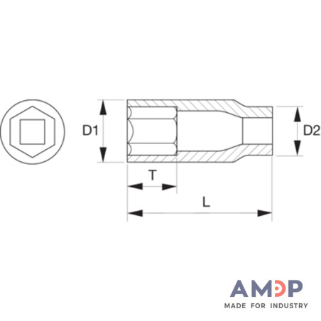 Douille A Choc 1/2 10Mm Longue