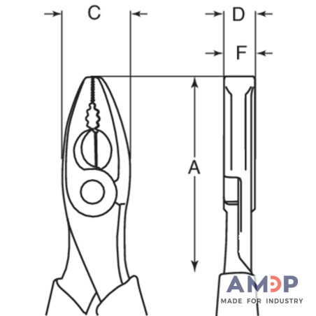 Pince Coupante Antidefla 160Mm