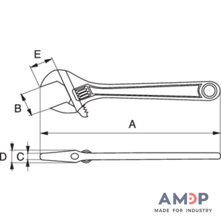 Cle Molette Antidefla 200Mm