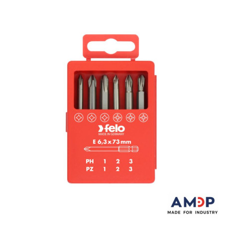 Boîte à embouts Profi 6-pcs. E 6,3 x 73 mm PZ/PH LG